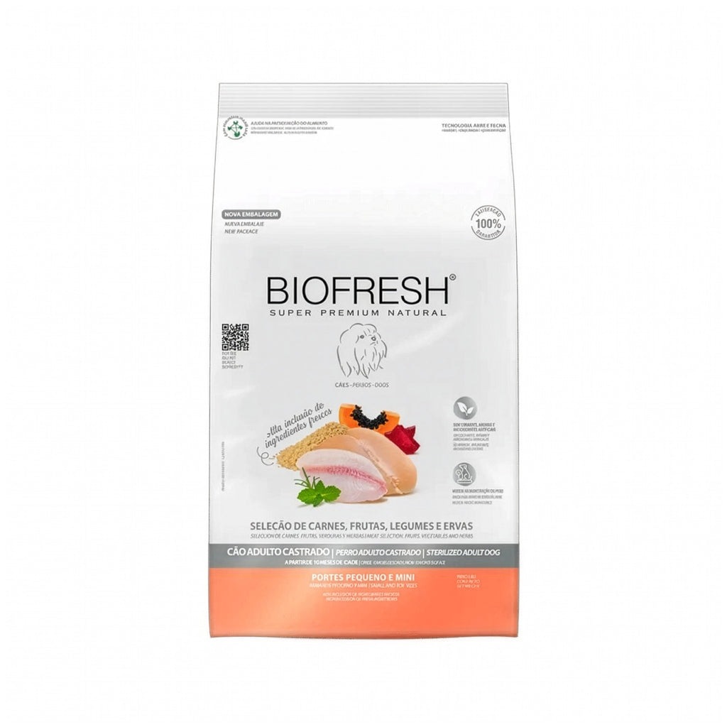 Biofresh para Perros Castrados Razas Pequeñas y Mini bolsa de comida con ingredientes naturales como carne, frutas y hierbas