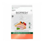 Biofresh para Perros Razas Pequeñas y Mini con pollo, frutas y hierbas frescas en bolsa blanca premium natural.