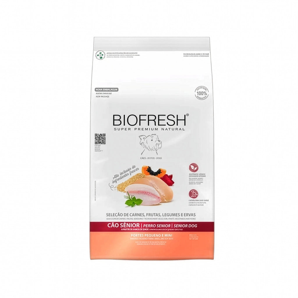 Biofresh para Perros Senior Razas Pequeñas y Mini bolsa de comida con ingredientes naturales como carne, frutas y hierbas