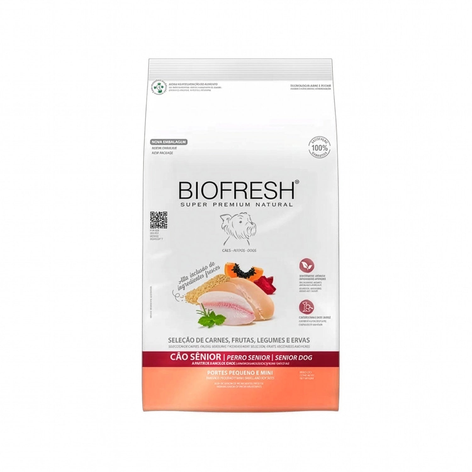 Biofresh para Perros Senior Razas Pequeñas y Mini bolsa de comida con ingredientes naturales como carne, frutas y hierbas
