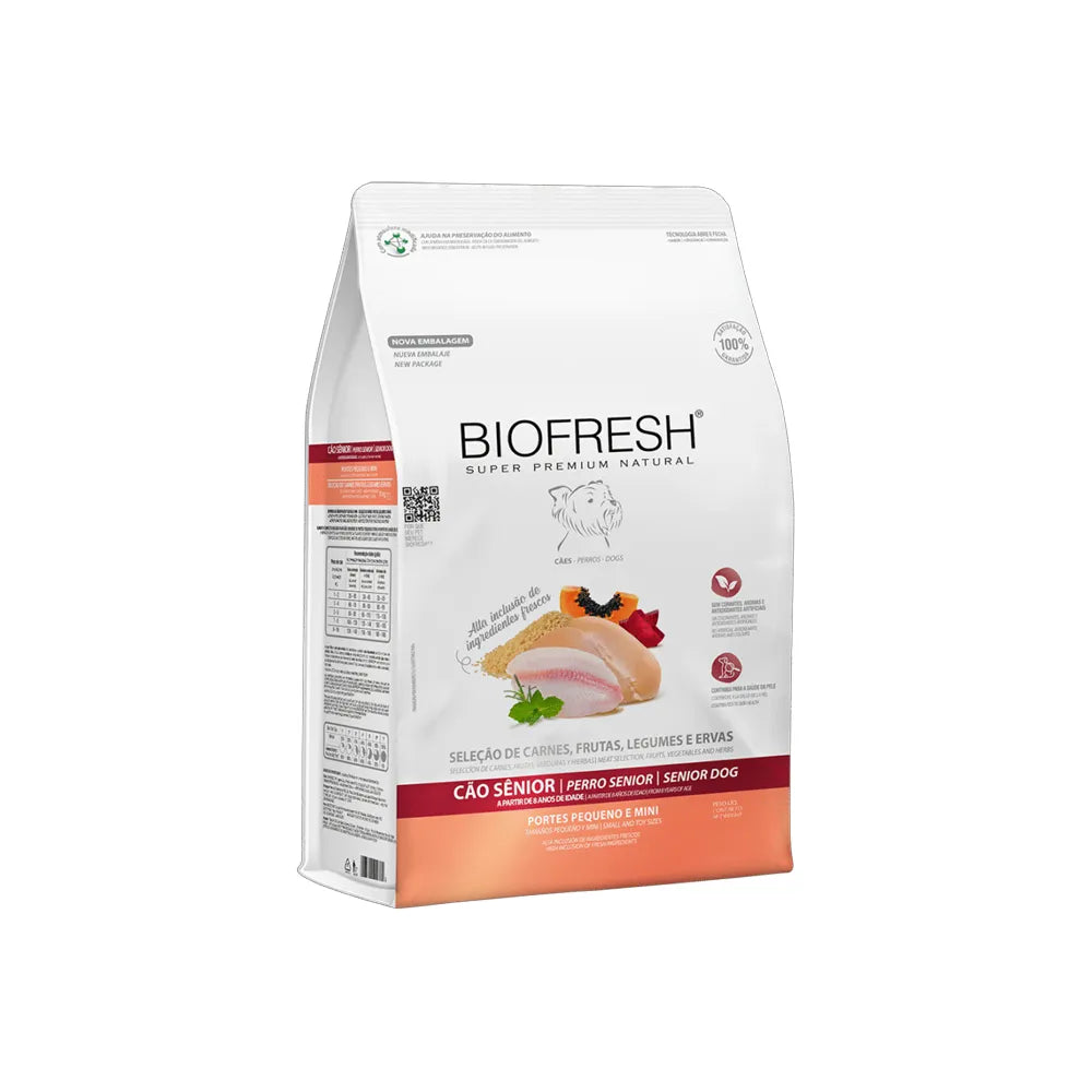 Biofresh para Perros Senior Razas Pequeñas y Mini bolsa de comida con ingredientes naturales como carne, frutas y hierbas