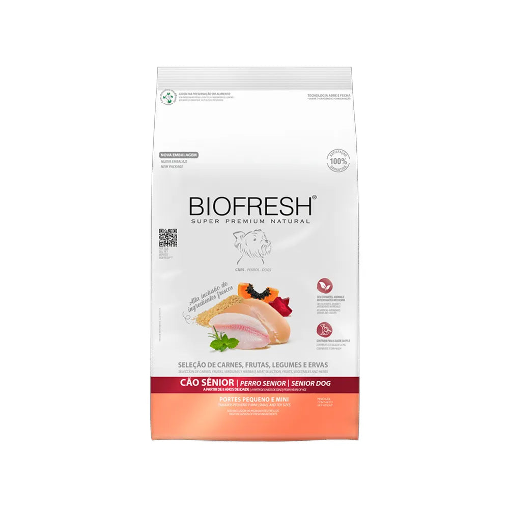 Biofresh para Perros Senior Razas Pequeñas y Mini bolsa de comida con ingredientes naturales como carne, frutas y hierbas