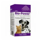 Caja de Bio-Power Polvo Oral con probióticos para perros y gatos, fórmula veterinaria en presentación de 100 g.