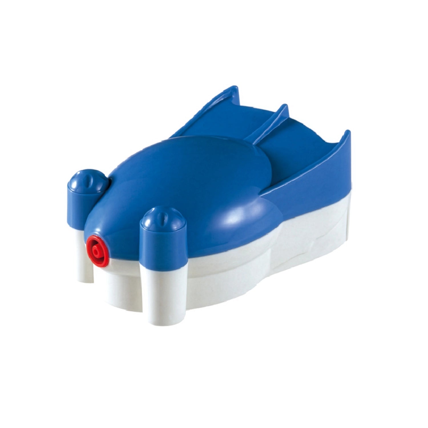 Bomba de Aire Silenciosa Batmanseries Boyu con diseño compacto en colores azul y blanco, ideal para oxigenar acuarios de forma silenciosa.
