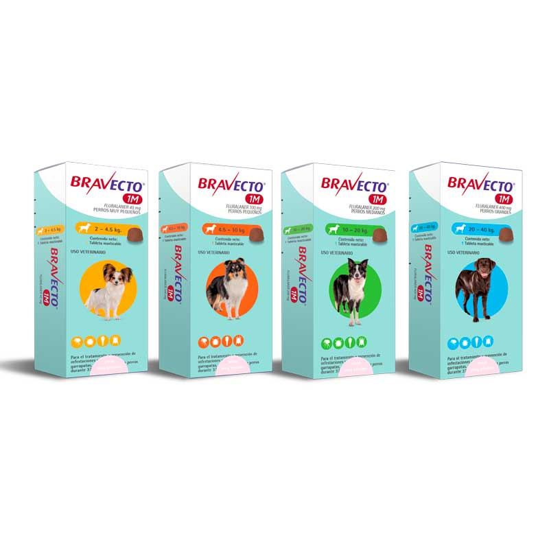 Antiparasitario 1 Mes BRAVECTO para Perros - 2 a 4,5 kg