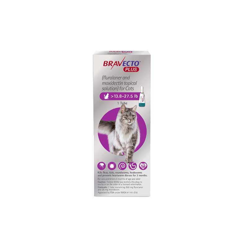 Antiparasitario Pipeta BRAVECTO PLUS para Gatos