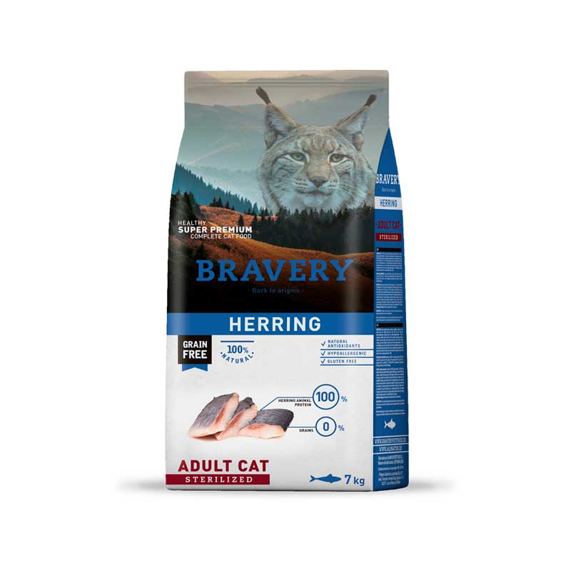 Bravery Arenque para Gatos Esterilizados