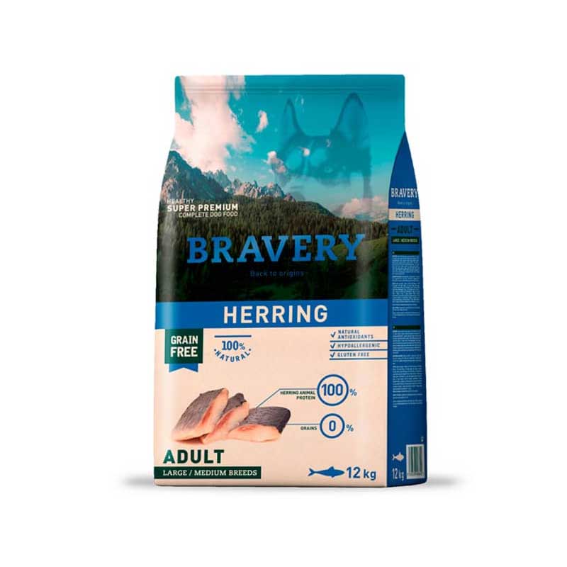 Bravery Arenque para Perros Razas Medianas y Grandes - 4 Kg