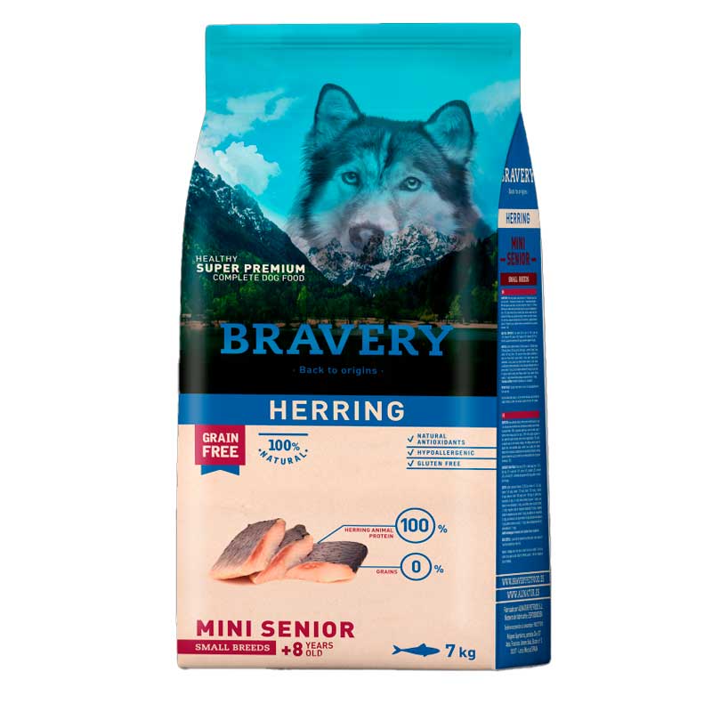 Bravery Arenque para Perros Senior Razas Pequeñas - 7 Kg