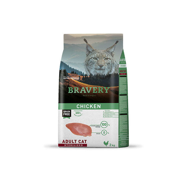 Bravery Gato Esterilizados Pollo - 7 Kg