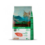 Bravery Pollo Para Gatitos, bolsa de comida premium con diseño de gatito y pechuga de pollo, alimento seco sin granos para crecimiento