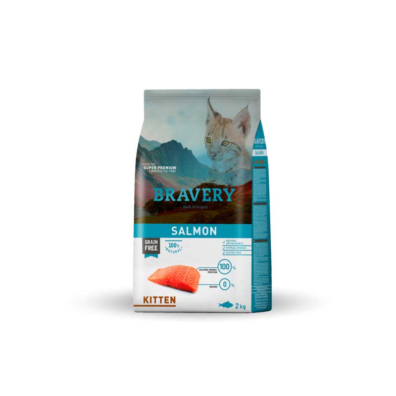 Bravery Salmón para Gatitos 2 Kg