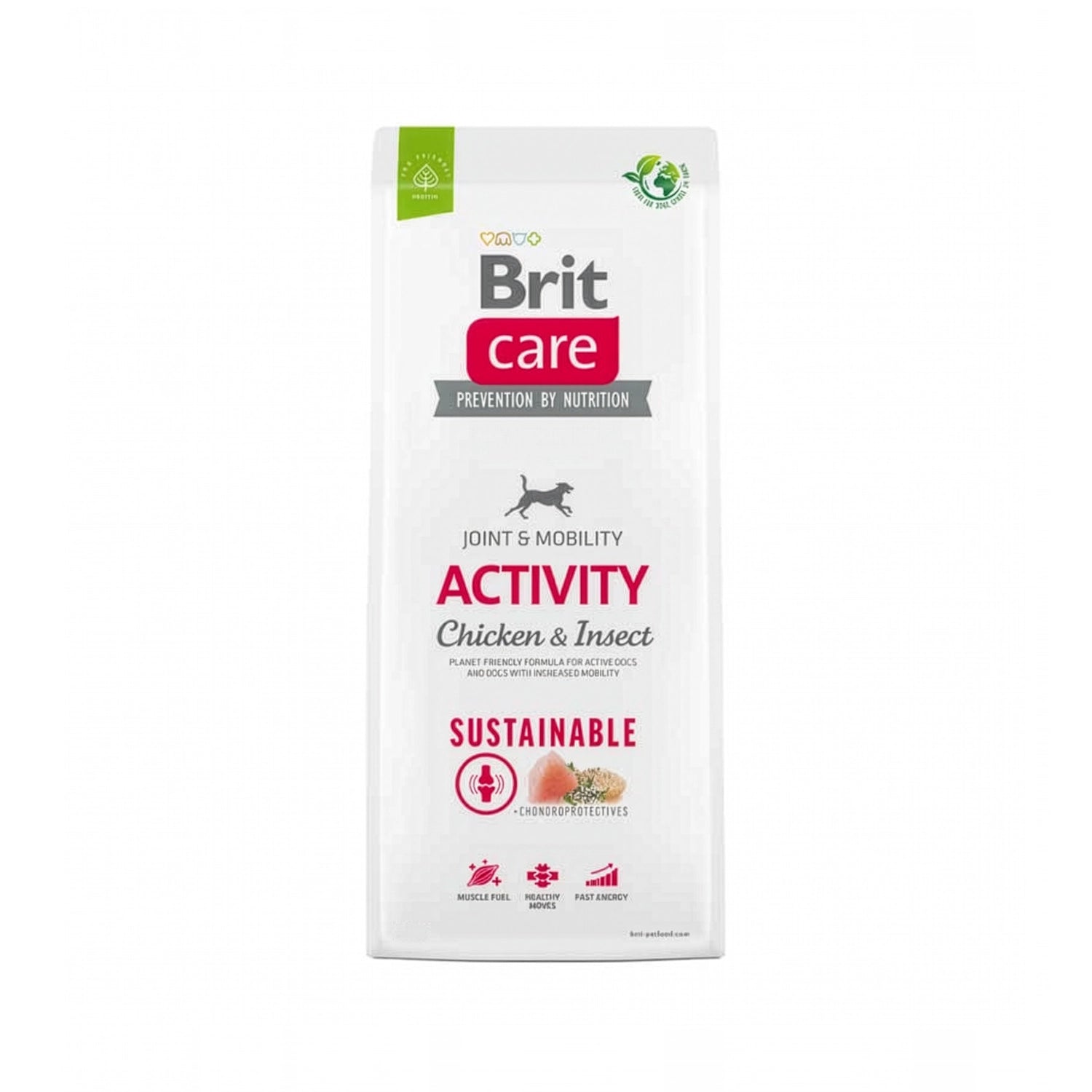 Bolsa Brit Care Activity Pollo e Insectos para Perros, fórmula sostenible para perros activos con iconos de energía y movilidad