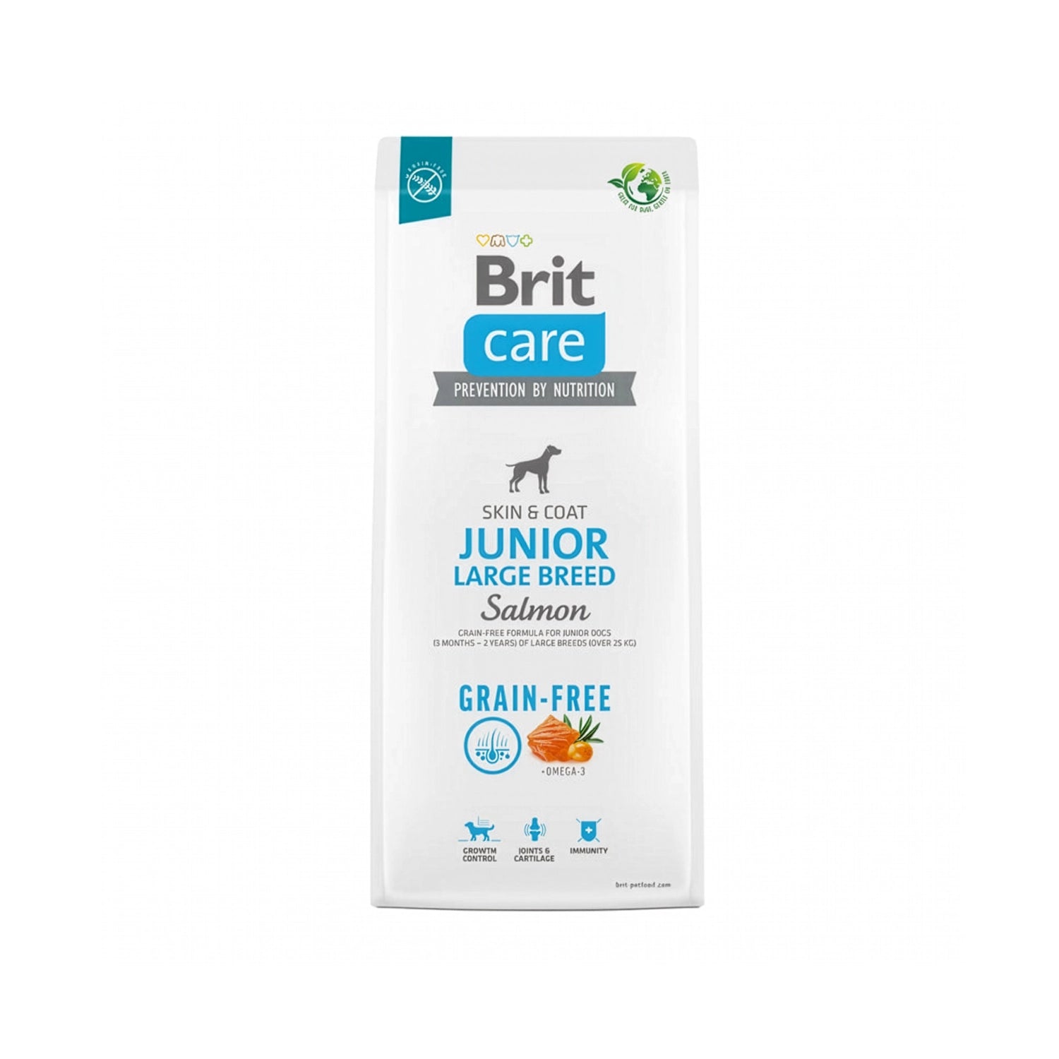Bolsa Brit Care Salmón Junior Grain-Free para Perros Raza Grande, comida seca con omega 3 y fórmula para crecimiento y articulaciones