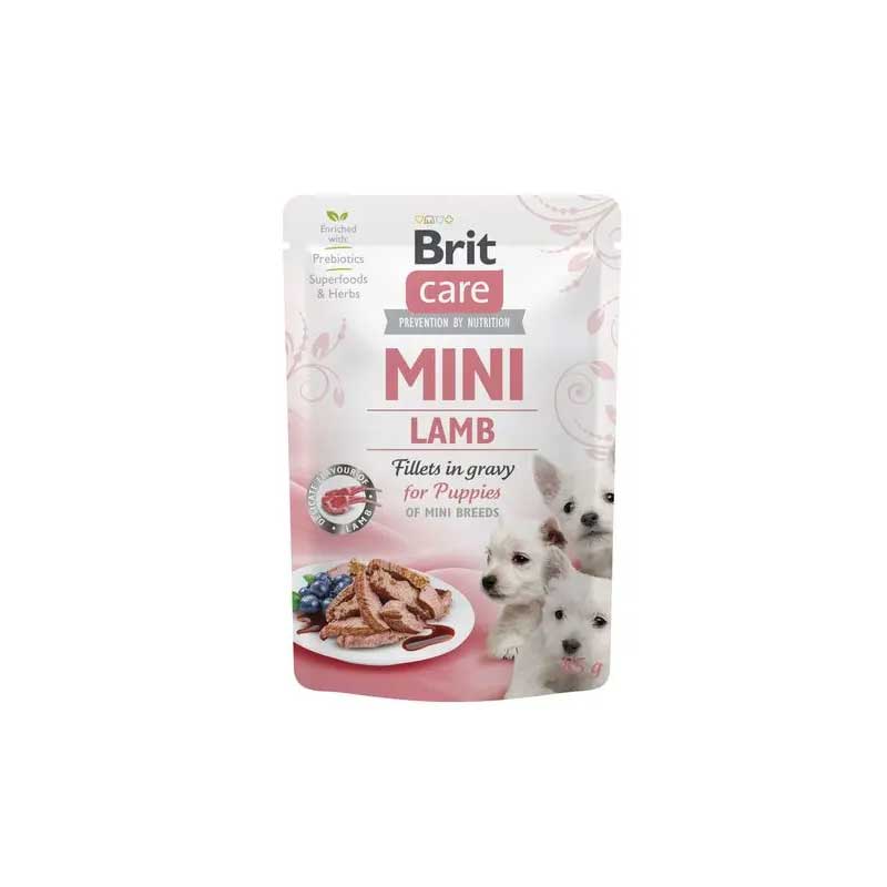 Brit Care Pouch Mini Puppy Filetes Cordero en Salsa 85 g