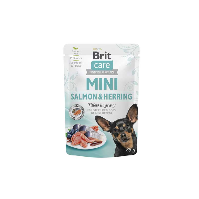 Brit Care Pouch Mini Filetes Salmón y Arenques en Salsa 85 g