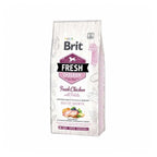 Brit Fresh Pollo y Papas para Cachorros, alimento seco para perros con pollo fresco, papas y fórmula para el crecimiento saludable.