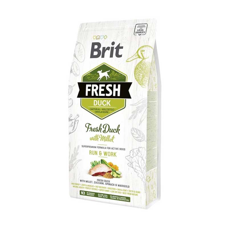 Brit Fresh Pato y Mijo para Perros Activos - 12 Kg