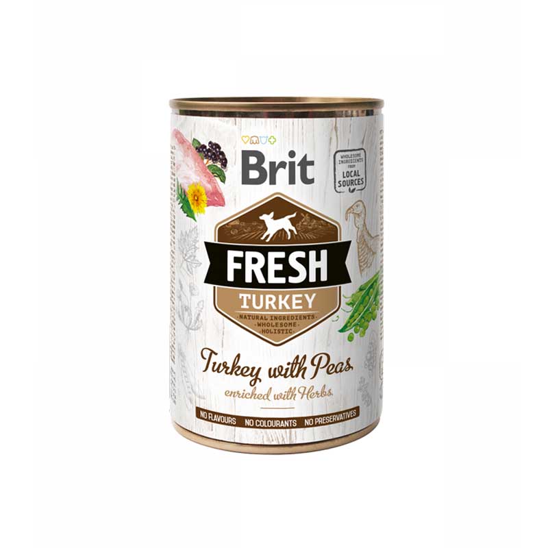 Brit Fresh Lata Pavo con Guisantes para Perros 400 gr