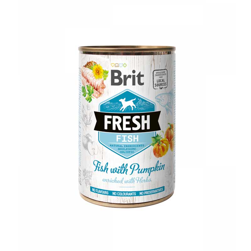 Brit Fresh Lata Pescado con Calabaza para Perros 400 g