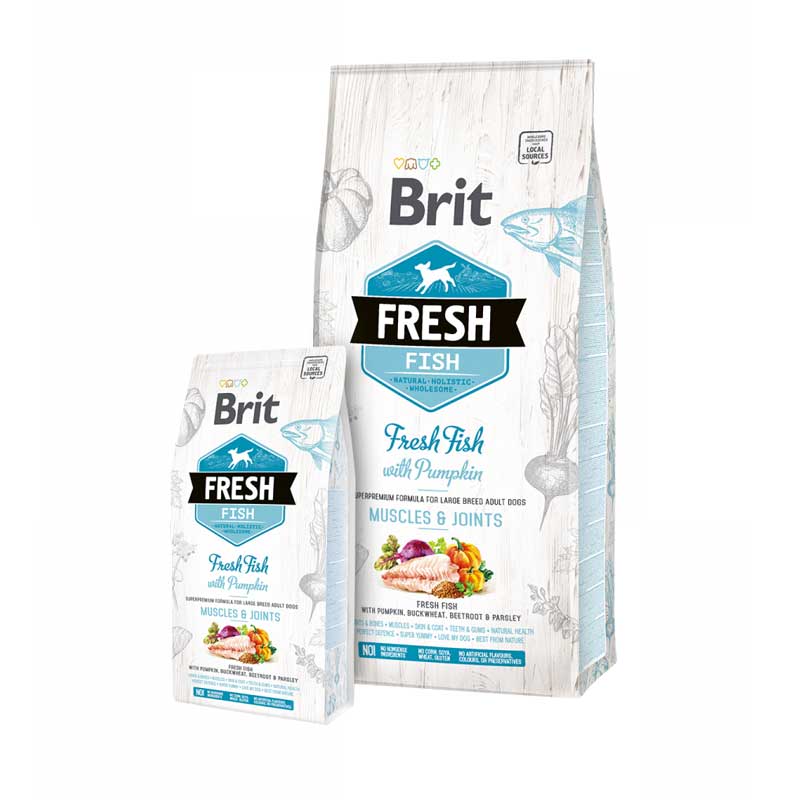 Brit Fresh Pescado y Calabaza para Perros Razas Grandes - 2,5 kg