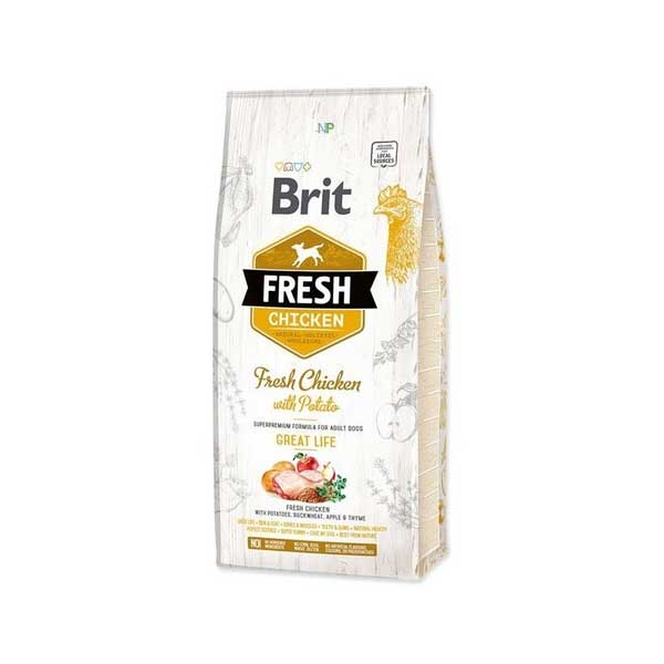 Brit Fresh Pollo y Papas para Perros - 12 Kg