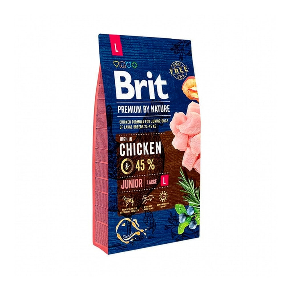 Brit Premium para Cachorros Razas Grandes, alimento seco con pollo para cachorros de razas grandes en bolsas de distintos tamaños.