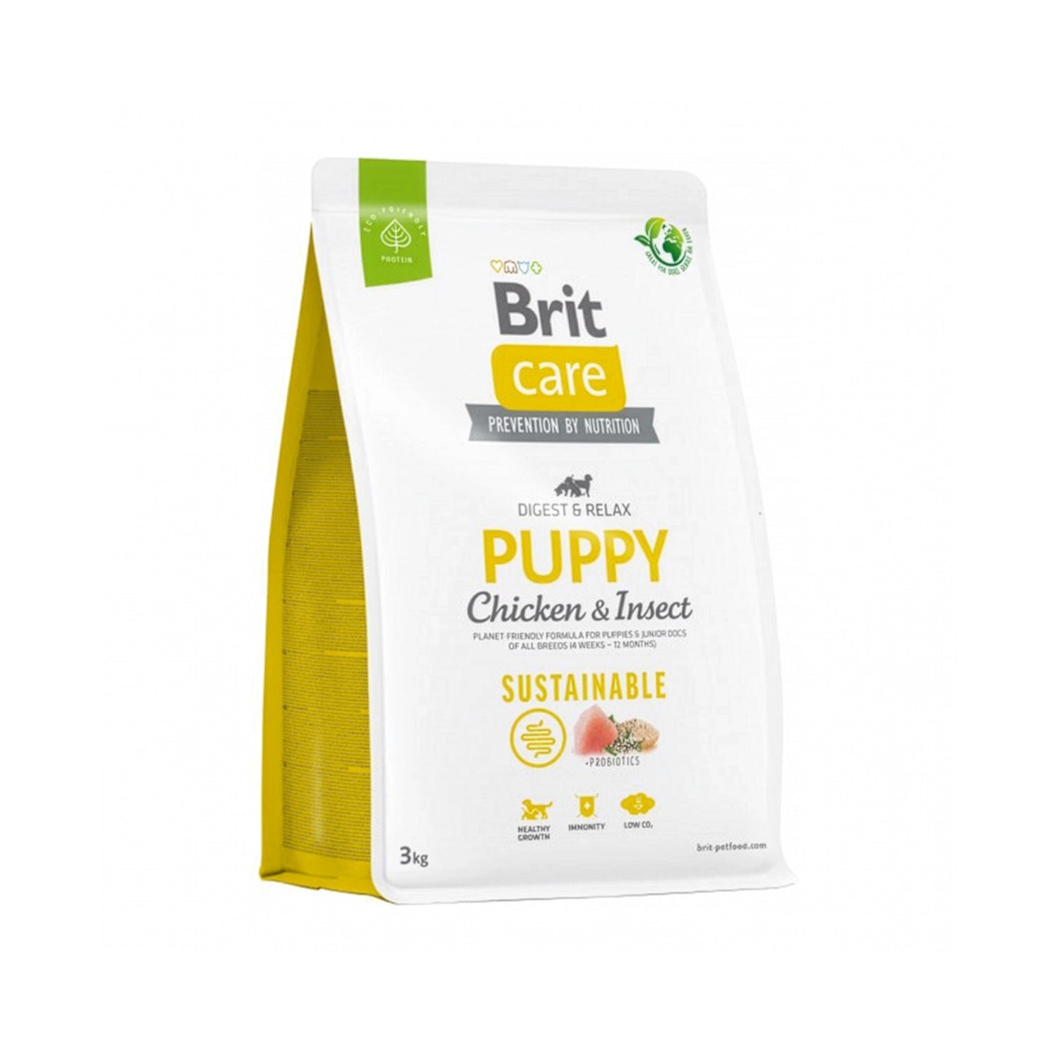 Brit Care Pollo e Insectos para Cachorros saco de alimento premium, fórmula con pollo e insectos para crecimiento saludable