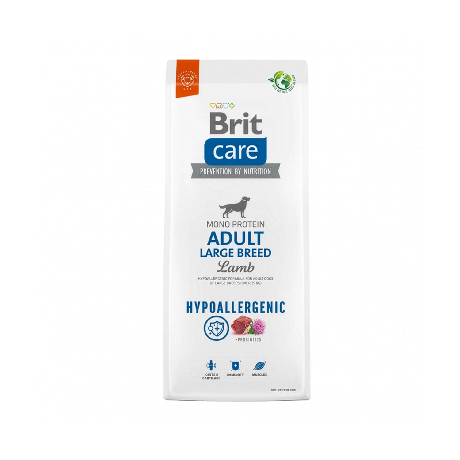 Brit Care Cordero Grain-Free para Perros Raza Grande bolsa de alimento premium, fórmula sin granos con cordero y probióticos