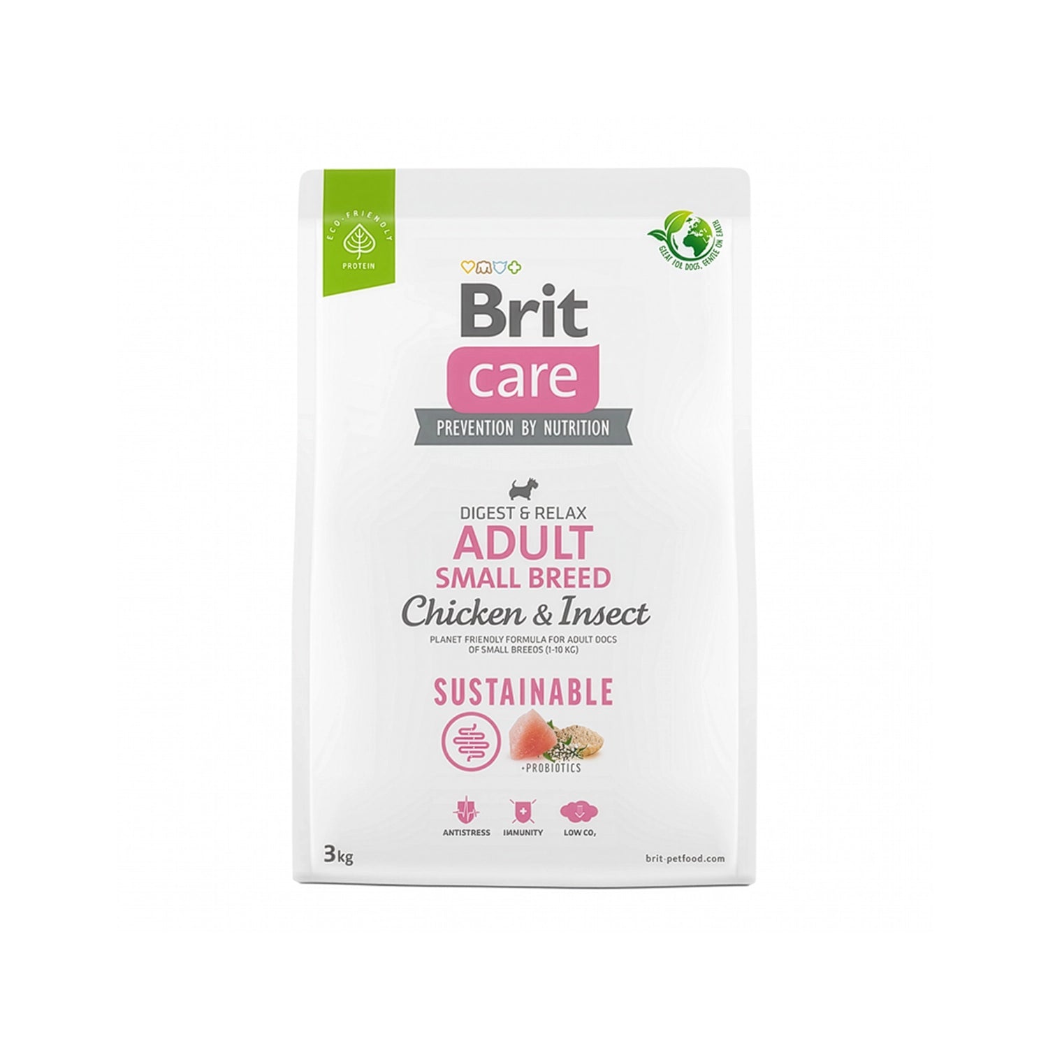 Bolsa Brit Care Pollo e Insectos para Perros Razas Pequeñas, fórmula sostenible con probióticos y beneficios digestivos