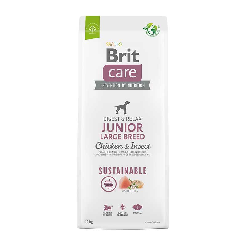 Brit Care Junior Pollo e Insectos para Cachorros Razas Grandes - 3 Kg