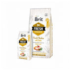 Brit Fresh Pollo y Papas para Perros Adultos en bolsa de alimento seco con pollo fresco, papas e ingredientes naturales para perros.