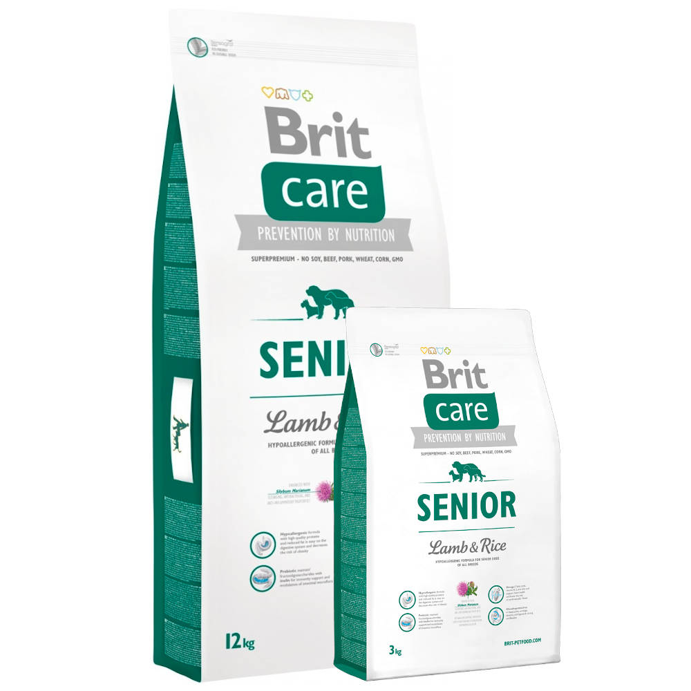 Brit Care Cordero y Arroz para Perros Senior - 3 kilos
