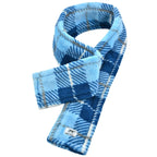 Bufanda de Lana para Perros Cuadros Azul  - Small