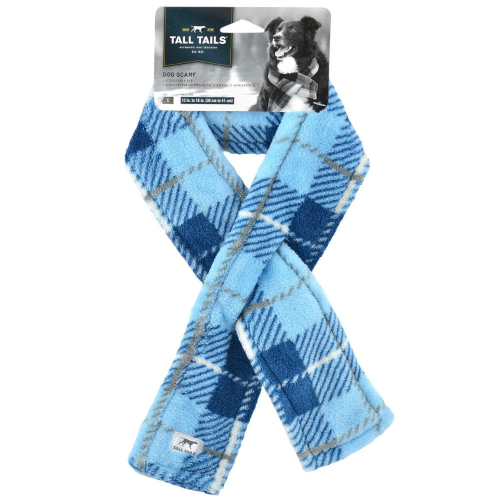 Bufanda de Lana para Perros Cuadros Azul 