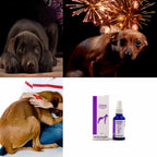 CALMER Calma y Baja la Ansiedad en envase con spray calmante para mascotas, ayuda al bienestar emocional diario.