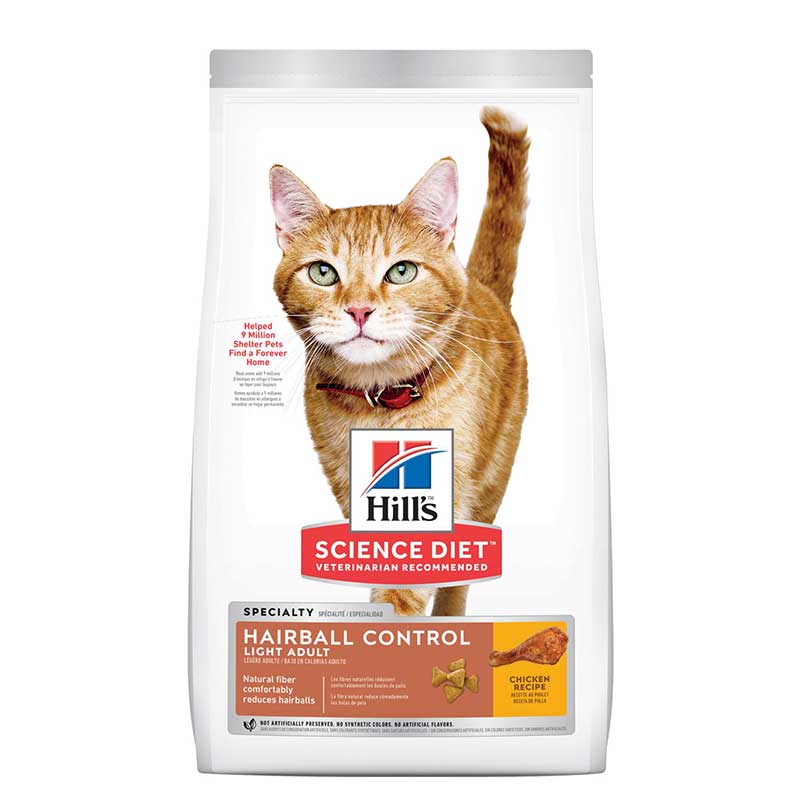 Hill's "Hairball Control Light" para Gato Adulto - 1,81 Kg