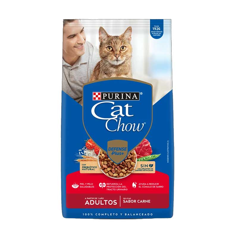 Cat Chow Carne para Gatos Adultos - 3 Kg