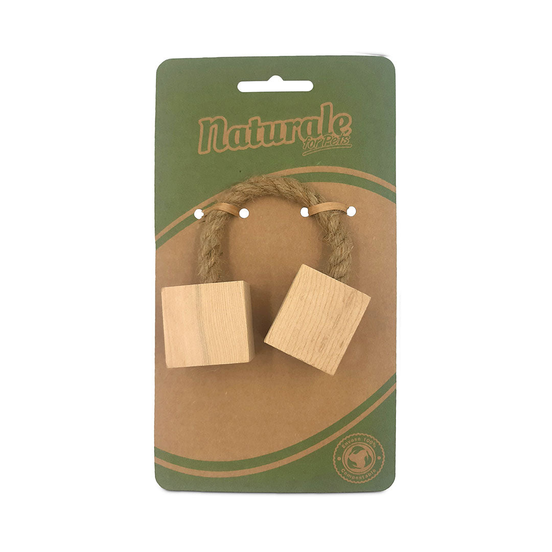 Cuerda de Juego con Cubos de Madera Naturale