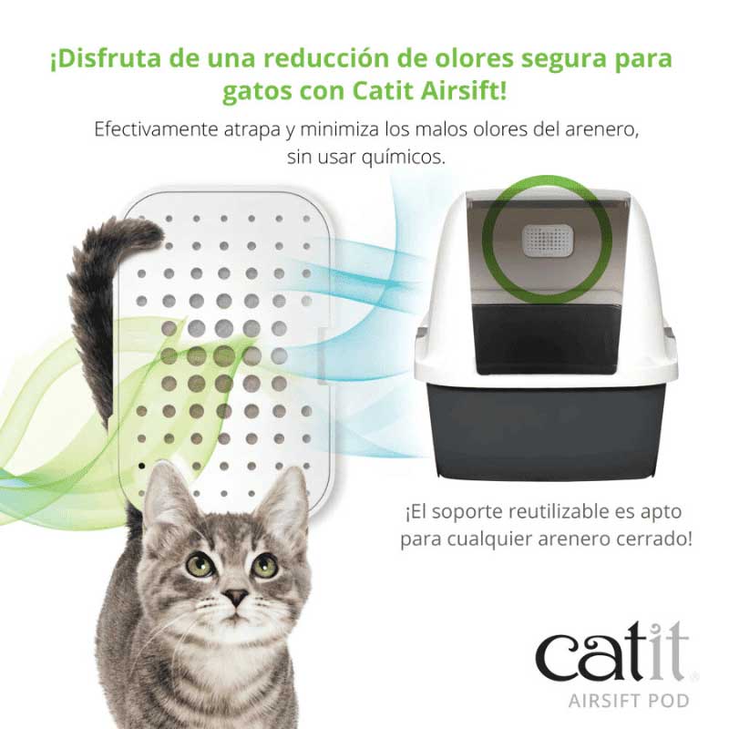 Catit Airsift Soporte y Filtro Purificador