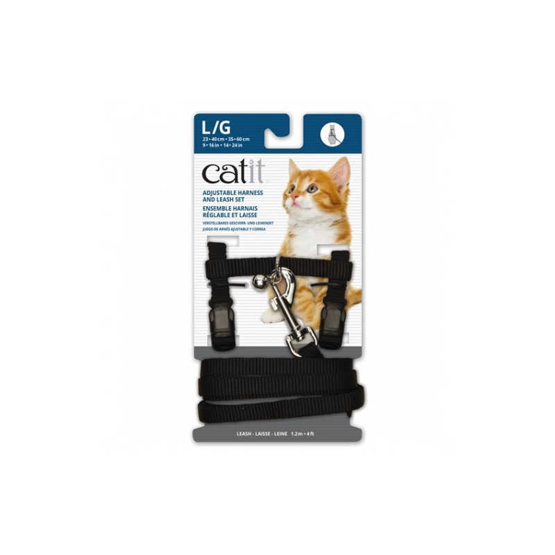 Arnés Ajustable con Correa Catit para Gatos - Rojo / Large