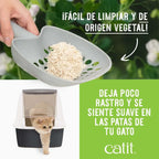 Catit Arena Sanitaria Natural Sin Aroma caja de arena para gatos con foto de gato, pellets naturales y tecnología sin polvo