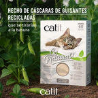 Catit Arena Sanitaria Natural Sin Aroma caja de arena para gatos con foto de gato, pellets naturales y tecnología sin polvo