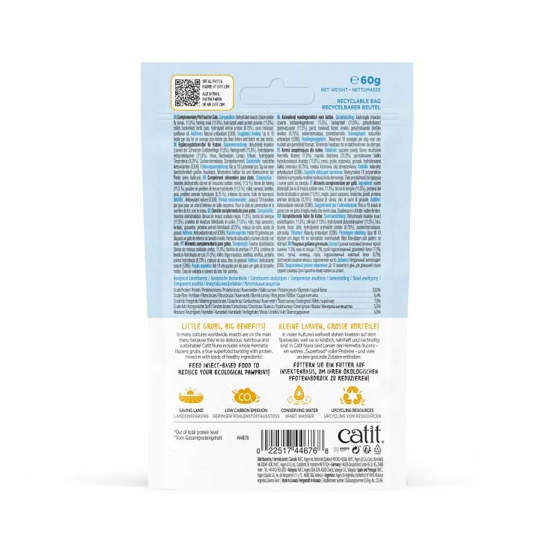 Snacks Catit Nuna Proteína de Insecto y Arenque