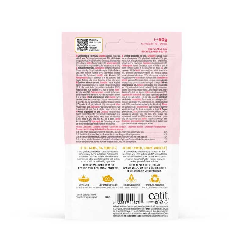 Snacks Catit Nuna Proteína de Insecto y Pollo