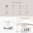 Catit Pixi Fuente Bebedera Acero Inoxidable