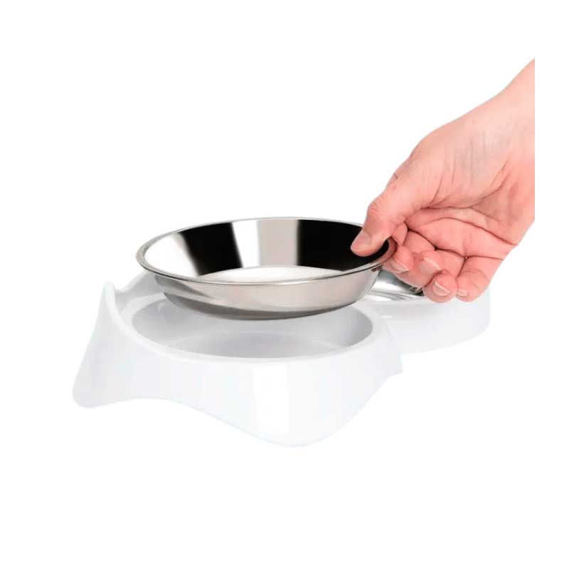 Catit PIXI Plato Doble Borde Bajo para Gatos 2 x 200 ml