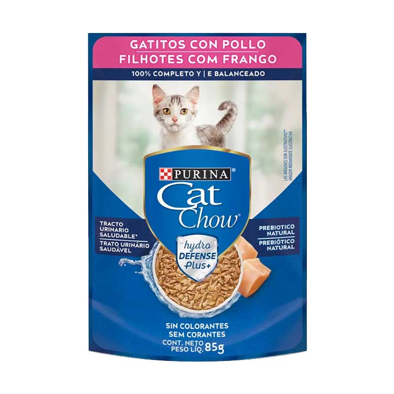 Cat Chow Pouch Pollo para Gatitos 85 g