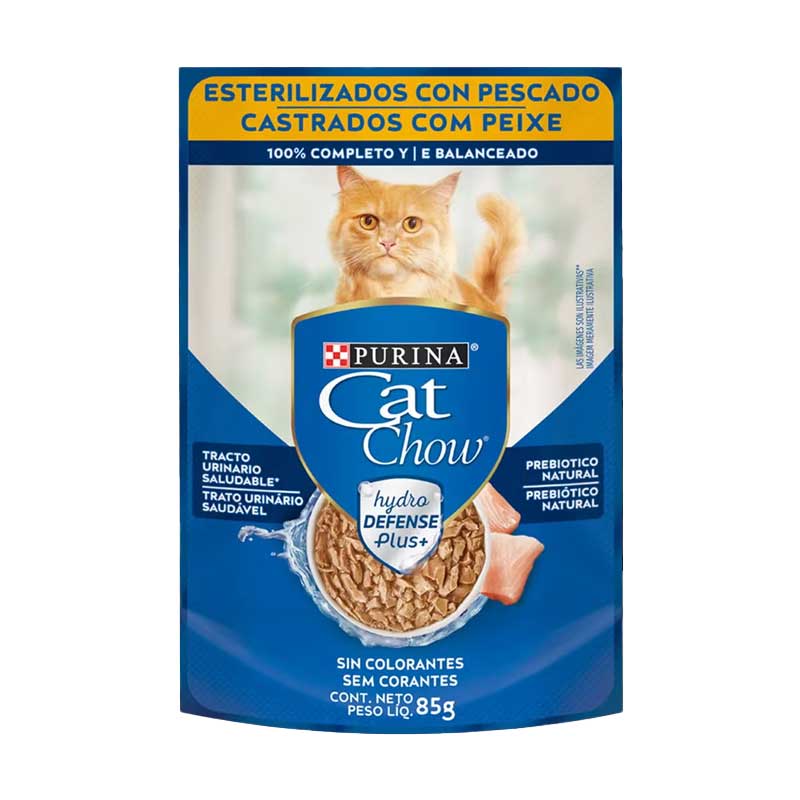 Cat Chow Pouch Pescado para Gatos Esterilizados 85 g