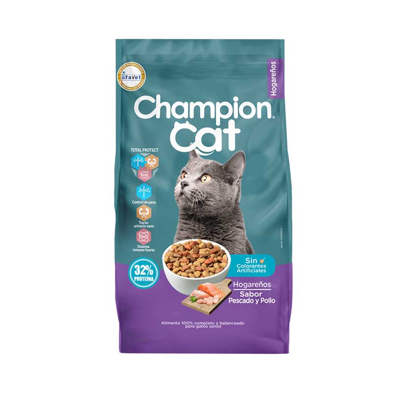 Champion Cat Hogareños Salmón y Pollo - 3 Kg